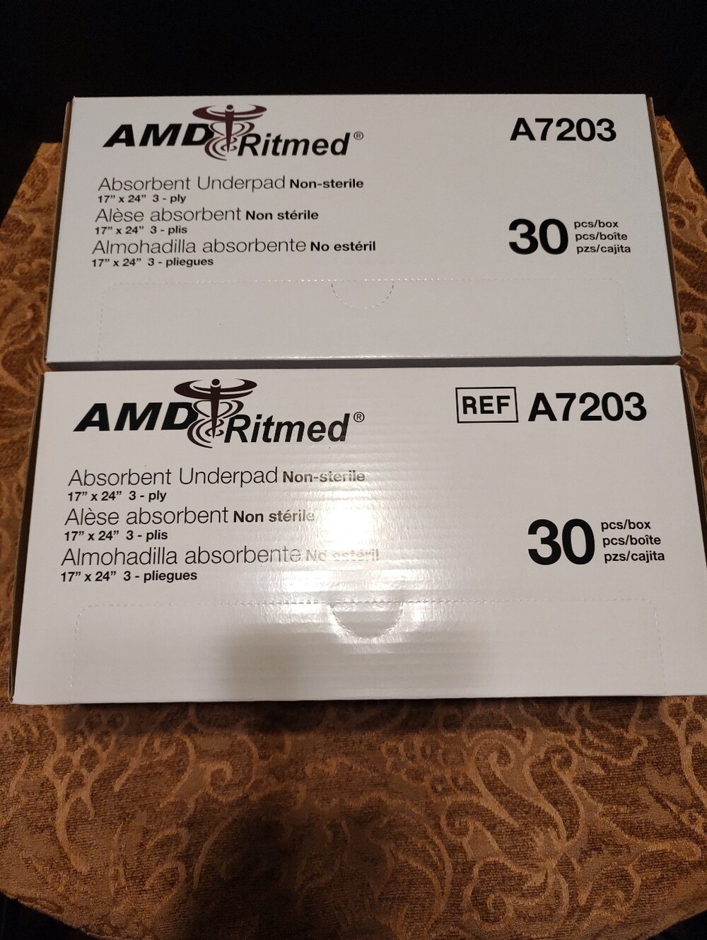 ⚕️⛑️⚕️NIB Medical Grade or Pets 3-Ply Disposable Underpads - 2-Box Set